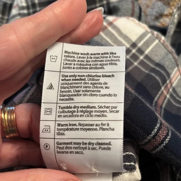 Carhartt Fairview Plaid Shirt Vapor Gray, size M (8/10) - Picture 8 of 9